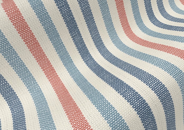 Emily Bond Cornish Stripe, Blue Multi - Twist&Fit Roller Blind - Image 4